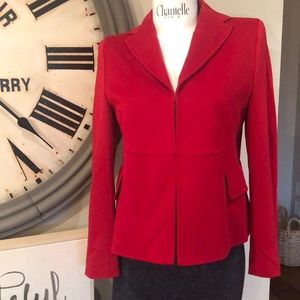 AKRIS RED BLAZER 10 EUC